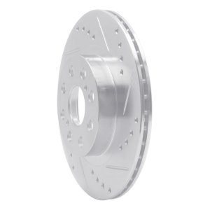 Toyota MR2 Spyder Brake Rotor (1) - Rear Right - R1 Concepts - Drilled & Slotted - Silver - `00-`05